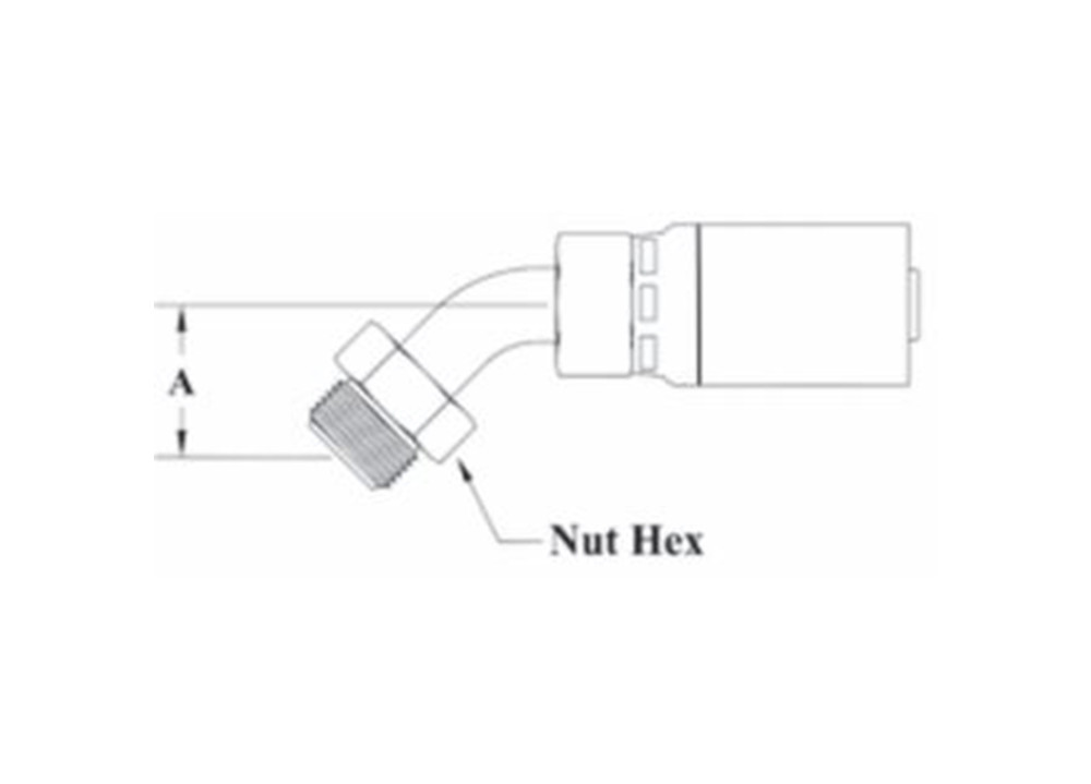 MTI Canada - Product - Coupling Male Inverted Flare 45° 3/8