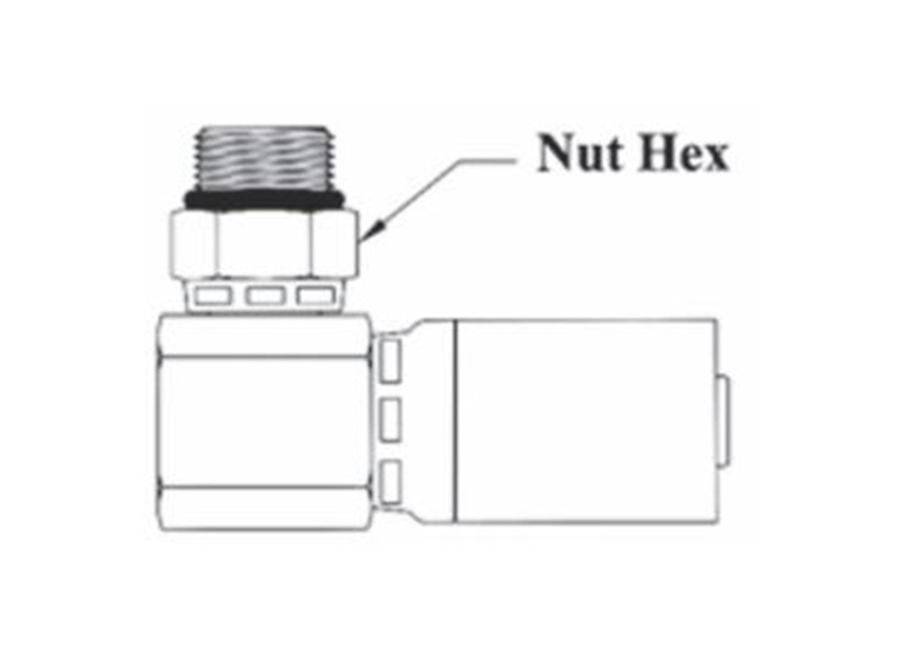 MTI Canada - Product - Coupling Male Swivel ORB 90° 3/8